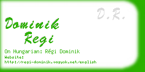 dominik regi business card