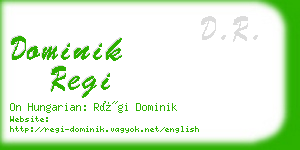 dominik regi business card